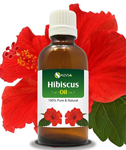 Product Cover  Hibiscus Oil (Hibiscus Sabdariffa L) Therapeutic Essential Oil by Salvia Amber Bottle 100% Natural Uncut Undiluted Pure Cold Pressed Aromatherapy Premium Oil - 15ML/ 0.5 fl oz