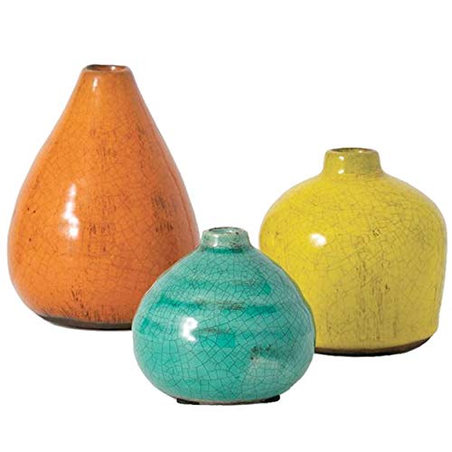 Product Cover Sullivans Small Ceramic Vase Set, Various Sizes, Set of 3 (CM2219)