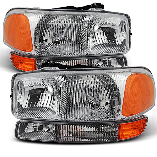 Product Cover For GMC Sierra 1500 2500 3500 Yukon XL OE Replacement Headlights Driver/Passenger Head Lamps