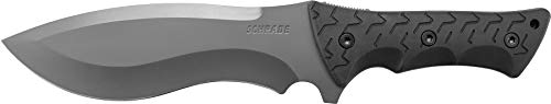 Product Cover Schrade SCHF28 Little Ricky 14.1in S.S. Full Tang Knife with 7.9in Drop Point Recurve Blade and TPE Handle for Outdoor Survival, Camping and Bushcraft