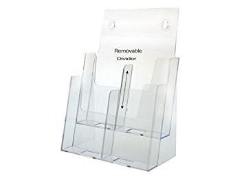 Product Cover Dazzling Displays Clear Acrylic 2-Tier Brochure Holder for 8.5