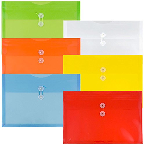 Product Cover JAM Paper Plastic Envelope with Button and String Tie Closure - Legal Booklet - 9 3/4