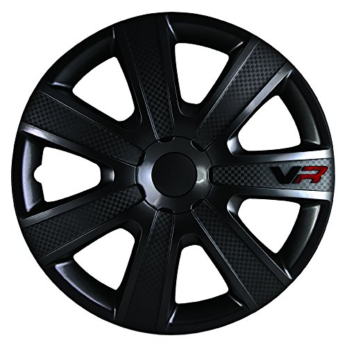 Product Cover Alpena 58258 VR Carbon Wheel Cover Kit - Black - 14-Inch - Pack of 4