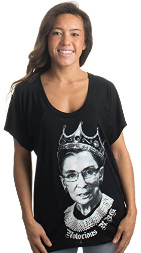 Product Cover Notorious R.B.G. Progressive Liberal Ruth Bader Ginsburg Flowy Ladies' T-Shirt-Flowy,S Black