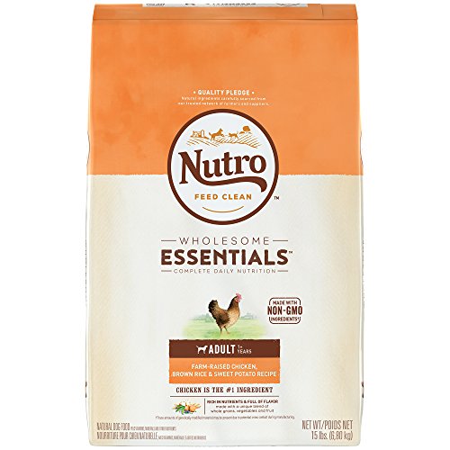 Product Cover NUTRO WHOLESOME ESSENTIALS Natural Adult Dry Dog Food Farm-Raised Chicken, Brown Rice & Sweet Potato Recipe, 15 lb. Bag