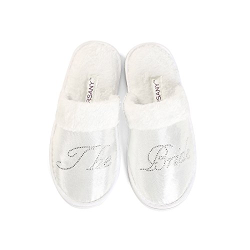 Product Cover Clear Bride Party Spa Slippers Hen Party Wedding Diamante Rhinestone Crystal Hotel Honeymoon Slippers