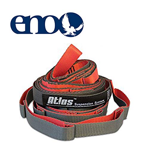Product Cover ENO - Eagles Nest Outfitters Atlas Chroma Hammock Straps, Suspension System, Red/Charcoal