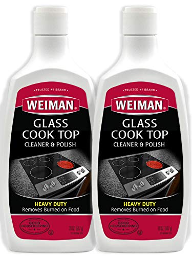Product Cover Weiman Glass Cook Top Cleaner and Polish - 20 Ounce (2 Pack) Heavy Duty Non-Scratch Glass Ceramic Safe Non-Abrasive Stovetop Cooktop Cleaner