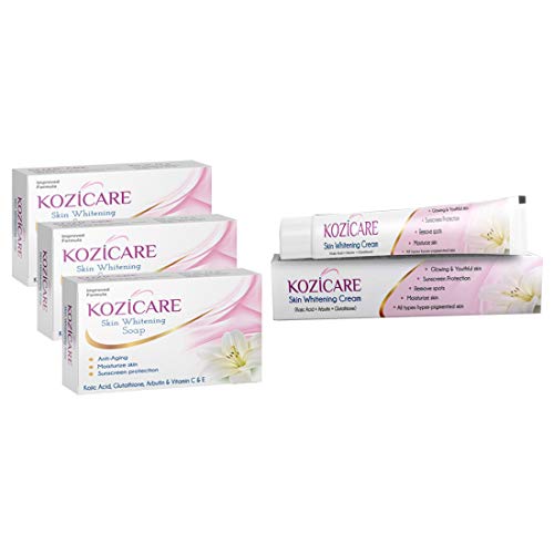Product Cover Kozicare Skin Whitening Kit 3 Soap + 1 Cream (for Whiter & Brighter Skin)