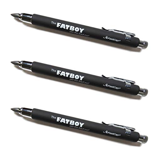 Product Cover FastCap Fatboy Extreme Carpenter 5.5mm Mechanical Pencils with Clip, 3-Pack