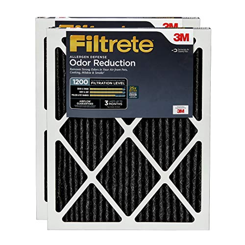 Product Cover Filtrete AOR03-2PK-1E 20x25x1, AC Furnace Air Filter, MPR 1200, Allergen Defense Odor Reduction, 2-Pack, 20 x 25 x 1, 2 Pack