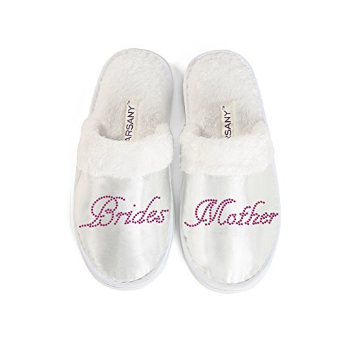 Product Cover Hot Pink Brides Mother Spa Slippers Hen Party Wedding Diamante Rhinestone Crystal Hotel Slippers