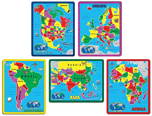 Product Cover Continent Puzzle Combo Pack (171 Pieces in 5 Puzzles)