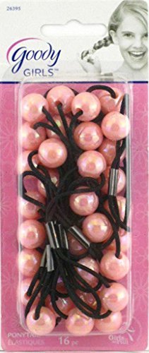 Product Cover Goody Styling Essentials Girls Mosaic Twinbead Ponytailer, 16 Count - Pink