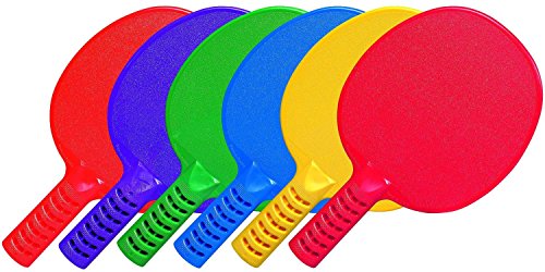 Product Cover Coast Athletic Unbreakable Table Tennis Paddles, Set of 6, one Each Blue, Green, Red, Yellow, Purple, and Orange