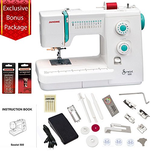 Product Cover Janome Sewist 500 Sewing Machine w/3- Piece Bonus Kit
