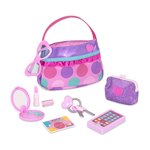 Product Cover Play Circle by Battat - Princess Purse Style Set - Pretend Play Multicolor Handbag and Fashion Accessories - Toy Makeup, Keys, Lipstick, Credit Card, Phone, and More for Kids Ages 3 and Up (8 pieces)