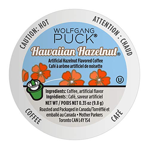Product Cover Wolfgang Puck Coffee Single Serve Capsules, Hawaiian Hazelnut, Light Roast, Compatible with Keurig K-Cup Brewers, 24 Count
