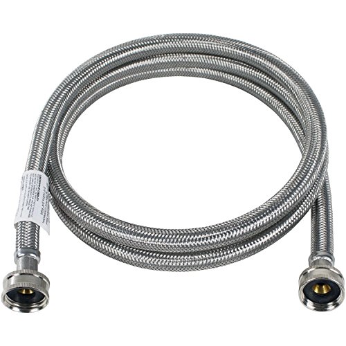 Product Cover Certified Appliance Accessories WM72SS Braided Stainless Steel Washing Machine Connector, 6'
