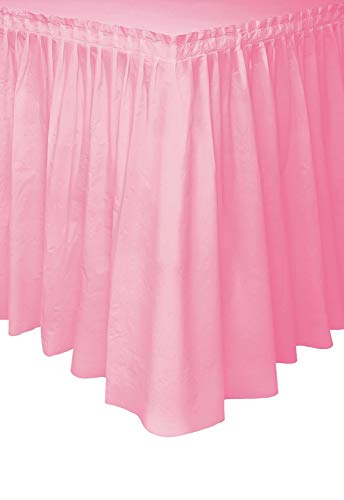 Product Cover Light Pink Plastic Table Skirt, 29