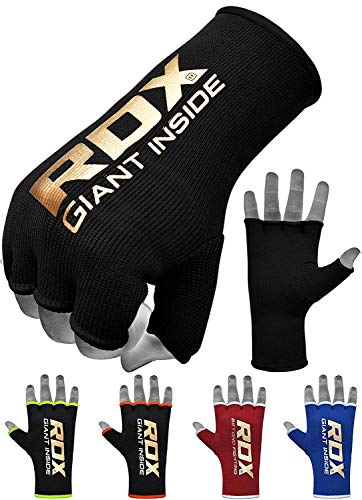 Product Cover RDX Boxing Hand Wraps Inner Gloves for Punching - Half Finger Elasticated Bandages Under Mitts Fist Protection - Great for MMA, Muay Thai, Kickboxing, Martial Arts Training & Combat Sports