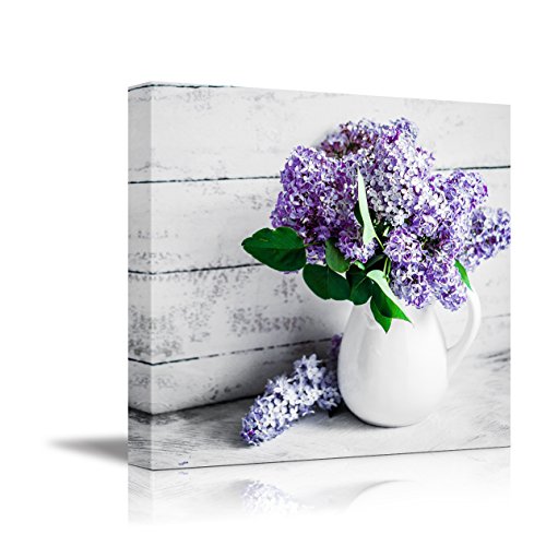 Product Cover wall26 Canvas Wall Art - Elegant Lilac Light Purple and Pink Flowers in White China Bottle Mordern Home Decoration 12