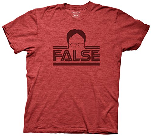 Product Cover The Office Dwight Silhouette False Adult T-Shirt - Red (Medium)
