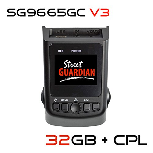 Product Cover Street Guardian SG9665GC v3 Edition + 32GB microSD Card + CPL + USB/OTG Android Card Reader + GPS, Supercapacitor Sony Exmor IMX322 WDR CMOS Sensor DashCam 1080P 30FPS (Best of - DashCamTalk)