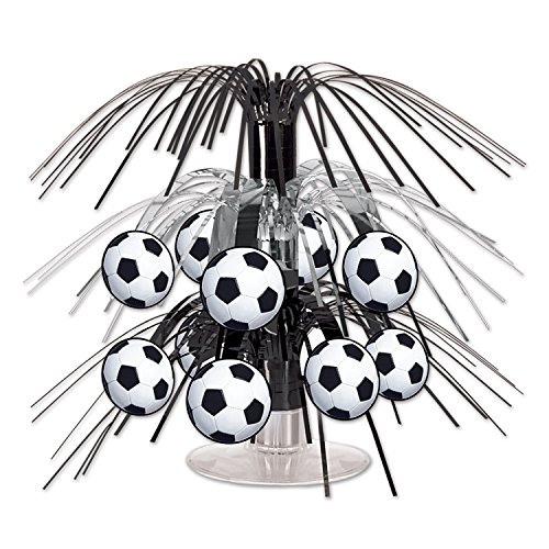 Product Cover Beistle Soccer Ball Cascade Centerpiece, 71/2-Inch, Black/Silver/White