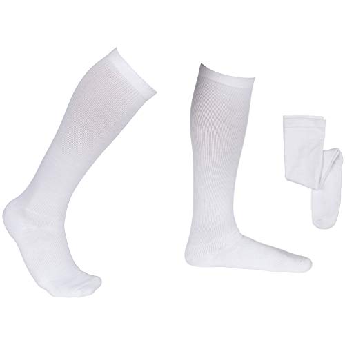 Product Cover EvoNation Men's Coolmax USA Made Graduated Compression Socks 15-20 mmHg Moderate Pressure Medical Quality Support Stockings - Best Comfort Fit, Moisture Wicking, Circulation, Travel (XL, White)