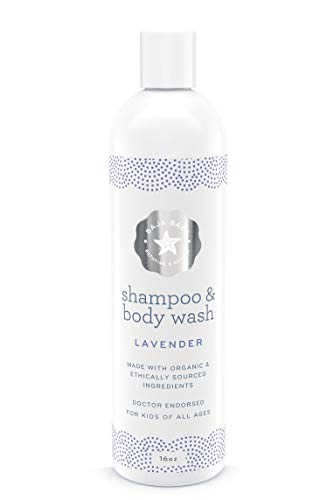 Product Cover Baja Baby Organic Lavender Shampoo and Body Wash - 2 in 1 All Natural Vegan Sulfate-Free Baby Wash Made With Essential Oils - Calming and Safe For Sensitive Skin, Eczema and Cradle Cap - 16 Ounce