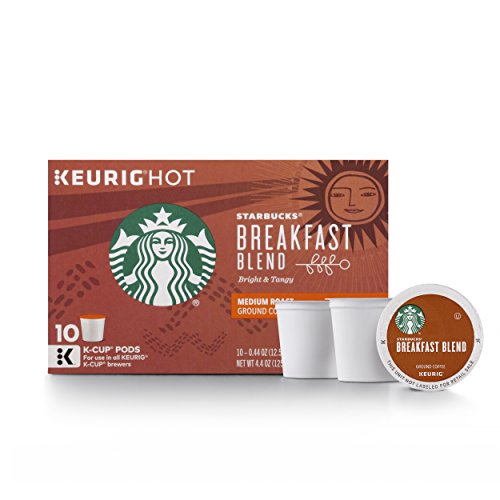 Product Cover Starbucks Breakfast Blend Medium Roast Single Cup Coffee for Keurig Brewers, 6 Boxes of 10 (60 Total K-Cup pods)