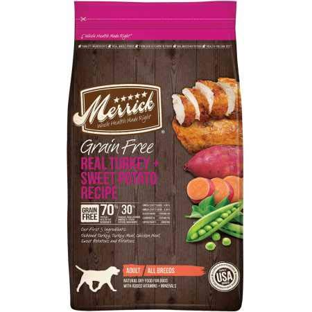 Product Cover Merrick Grain Free Real Turkey Sweet Potato Recipe Dry Adult Dog Food (4 lb)