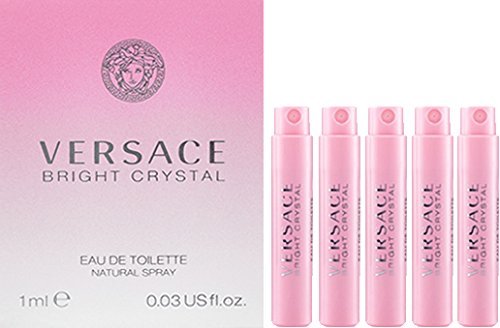 Product Cover 5 Versace Bright Crystal EDT Spray Sample Women Vial 1 Ml/0.03 oz each