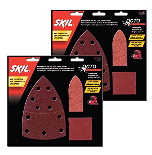 Product Cover Skil (2 Pack) Octo Sandpaper Kit, Assortted Grit - 15 Pack 2610938257# 73114-2PK