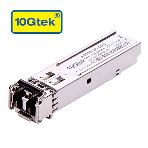 Product Cover 10Gtek Gigabit SFP LC Multi-Mode Transceiver, 1000BASE-SX Mini-GBIC Module for Cisco GLC-SX-MMD/GLC-SX-MM/SFP-GE-S, Meraki MA-SFP-1GB-SX, Ubiquiti UF-MM-1G, Mikrotik S-85DLC05D (850nm, DDM, 550m)