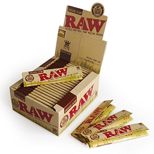 Product Cover Raw King Size Slim Organic Hemp Rolling Papers Full Box of 50 Packs