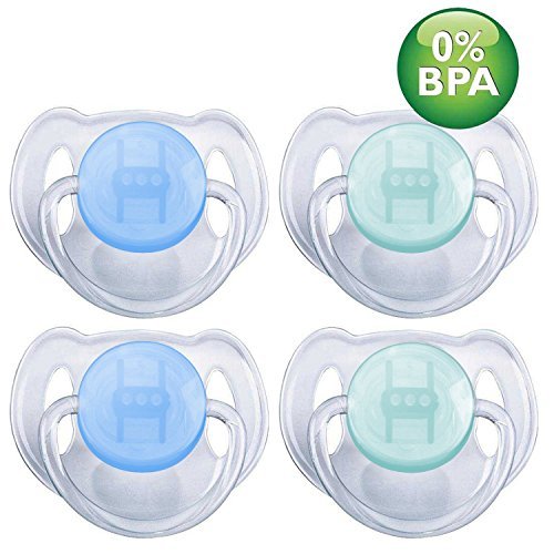 Product Cover Philips Avent Translucent Toddler Pacifiers 6-18 Months - 4 Pack (Aqua/Blue)