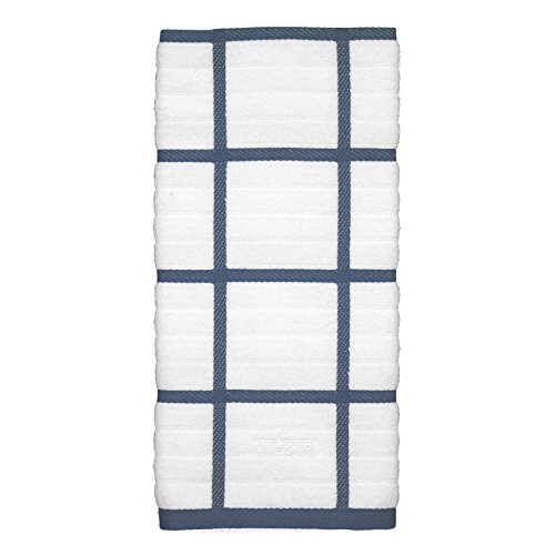 Product Cover All-Clad Textiles 100-Percent Combed Terry Loop Cotton Kitchen Towel, Oversized, Highly Absorbent and Anti-Microbial, 17-inch by 30-inch, Checked, Cornflower