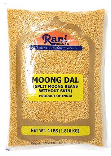 Product Cover Rani Moong Dal (Split Mung Beans without skin) Lentils Indian 4lbs (64oz) ~ All Natural | Gluten Free Ingredients | NON-GMO | Vegan