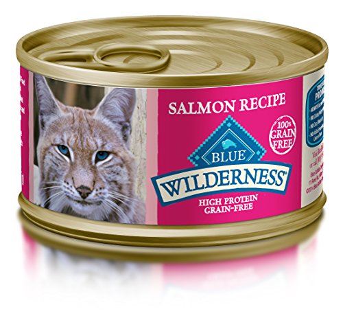 Product Cover Blue Buffalo Wilderness Adult Grain Free Salmon Pate Wet Cat Food 3-oz (Pack of 24)