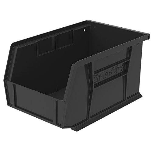 Product Cover Akro-Mils 30237BLACK Plastic Storage Stacking Hanging Akro Bin, 9-1/4-Inch by 6-Inch by 5-Inch, Black, Case of 12