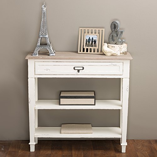 Product Cover Baxton Studio Dauphine Traditional French 1-Drawer Accent Console Table, White