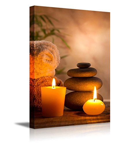 Product Cover wall26 - Spa Still Life with Aromatic Candles - Canvas Art Wall Decor - 24