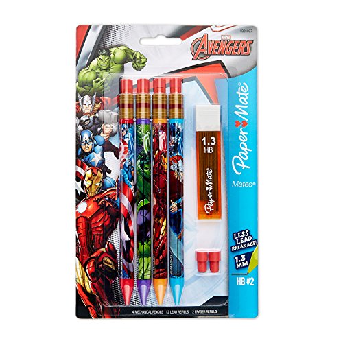 Product Cover Paper Mate Mates Mechanical Pencil with Lead, Marvel, 4 Count