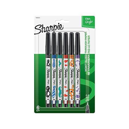 Product Cover Sharpie Pen, Fine Point, 6-Pack, Assorted Colors (1924215)