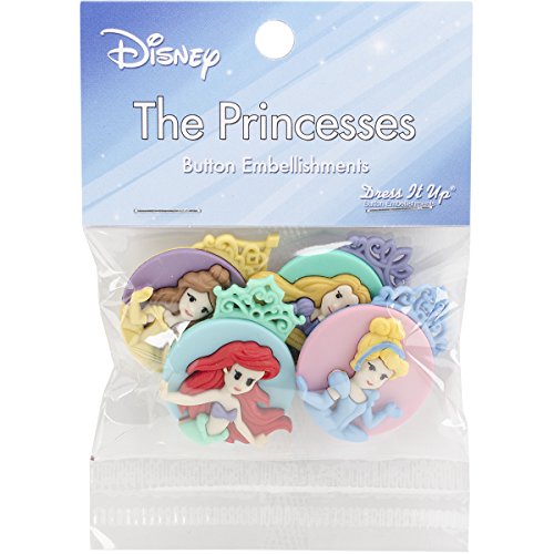 Product Cover Dress It Up 7745 Disney Button Embellishments, Princess Assortment