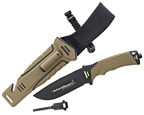Product Cover StatGear Surviv-All Fixed-Blade Bowie Knife with Sheath, Firestarter, Sharpener & Cord Cutter for Hunting Camping Outdoors Hiking EDC