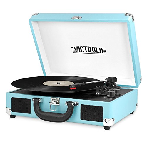 Product Cover Innovative Technology VSC-550BT-TQ Victrola Vintage 3-Speed Bluetooth Suitcase Turntable with Speakers, Turquoise