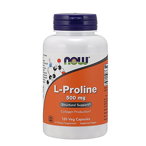 Product Cover Now Foods L-Proline 500mg, Veg-Capsules, 120-Count (Pack of 2)